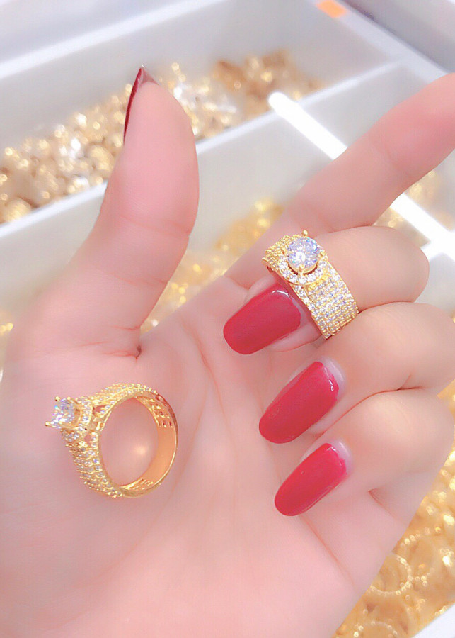 Nhẫn nữ mạ vàng 18k mã EK3097