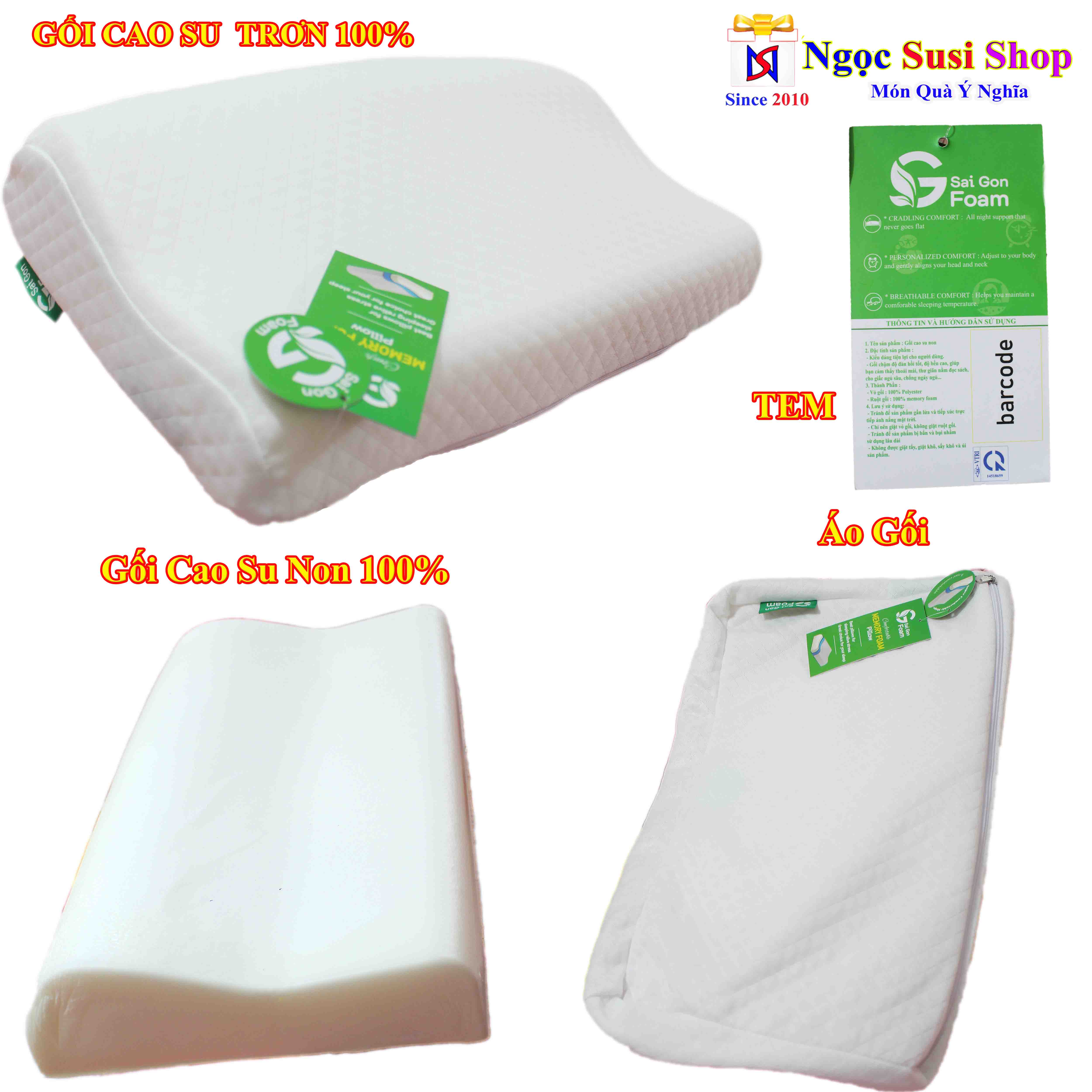 GỐI CAO SU NON CAO CẤP 100%