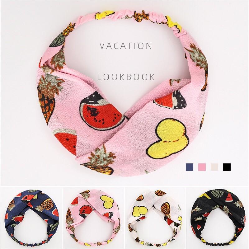 Băng đô nữ turban hoa quả xinh xắn đáng yêu