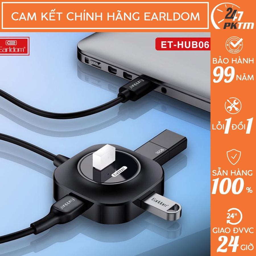 Ổ Cắm USB Earldom HUB-06 (Hỗ Trợ 4 Cổng USB 2.0)