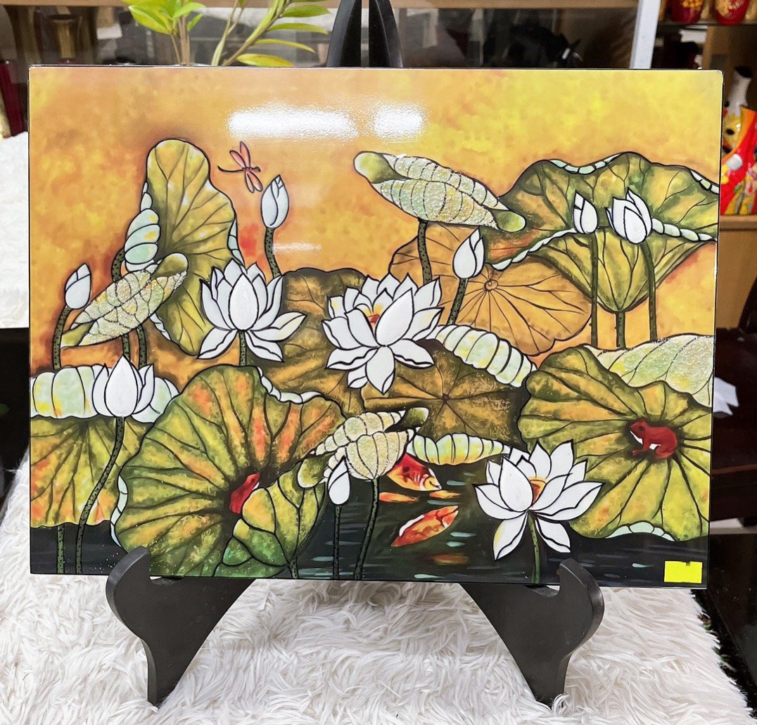 Tranh Sơn Mài - HOA SEN | Size 30x40 cm | Tinh Hoa Nghệ Thuật Việt – Thanh Tịnh và Trang Nhã