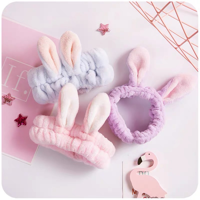 Băng Đô Tai Thỏ Cực Cute Vituni Bờm Tóc Trang Điểm Dễ Thương BD15