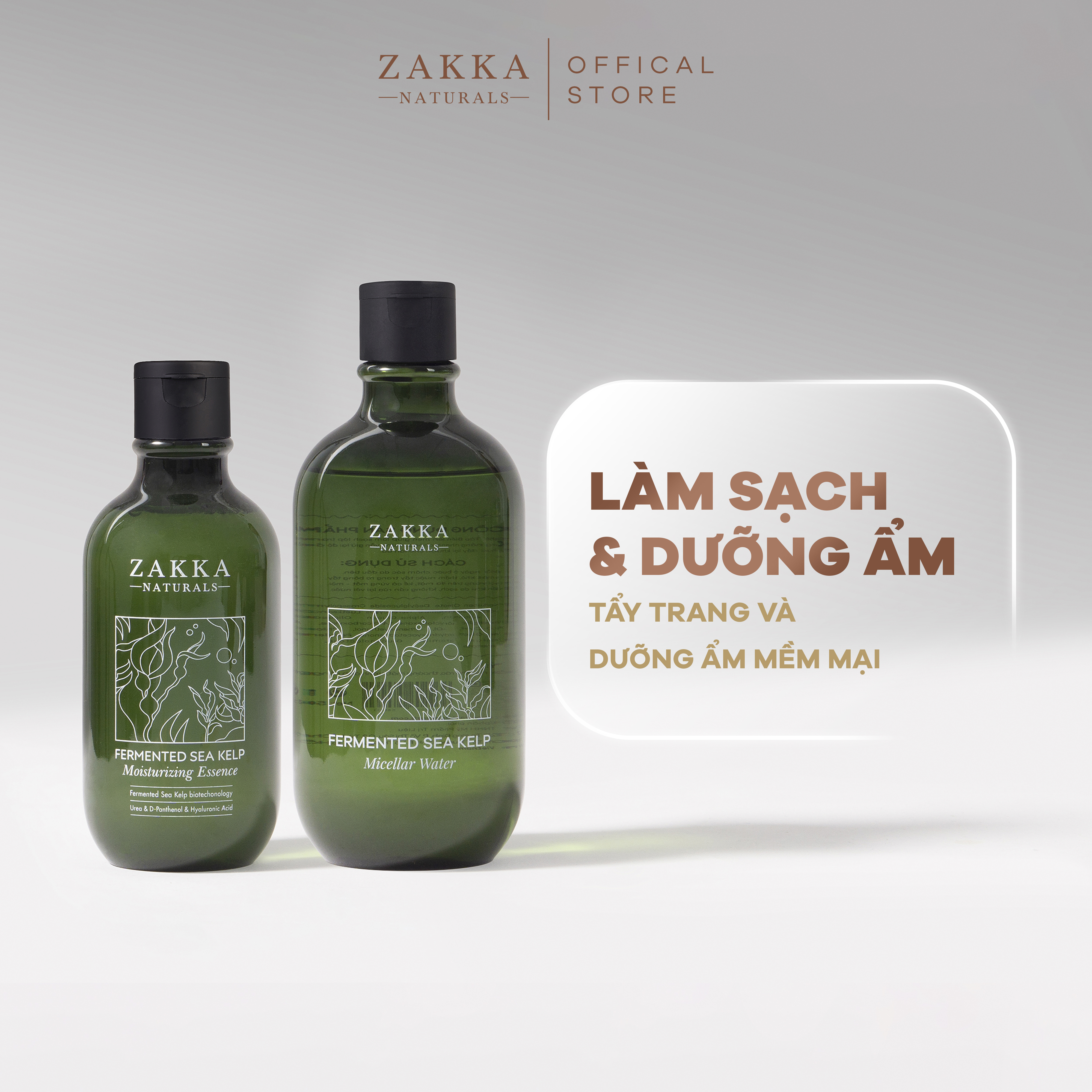 Combo Tảo Biển Làm Sạch Và Dưỡng Ẩm Da Zakka Naturals