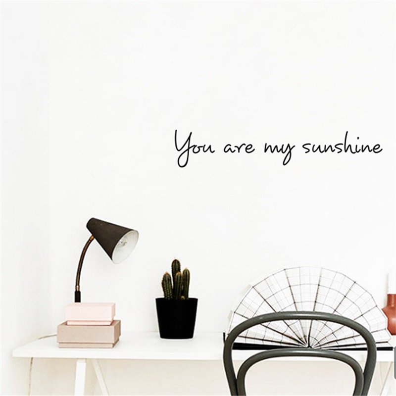 Decal dán tường chữ You are my sunshine sang trọng cao cấp