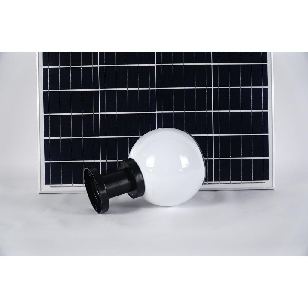 Đèn trụ cổng tròn trắng năng lượng mặt trời VINAPIN-MYTC2234 sáng suốt đêm - Nhiều công suất + chống nước siêu bền + điề