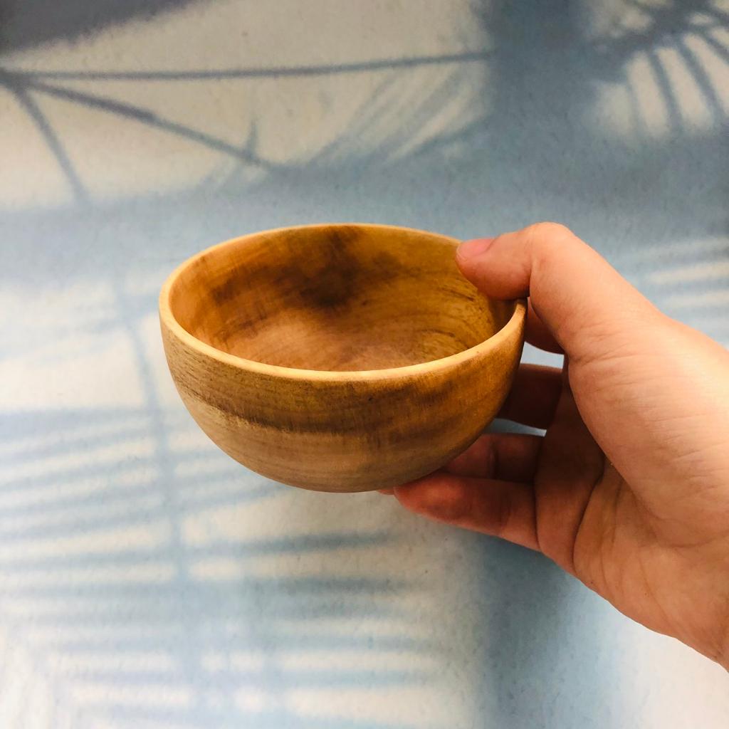Bát/Tô/Chén Gỗ Keo Tự Nhiên 12x7/11x5/10x5 cm, Bát Ăn Cơm, Soup, Chè, An Toàn Cho Sức Khỏe, Chụp Ảnh Decor