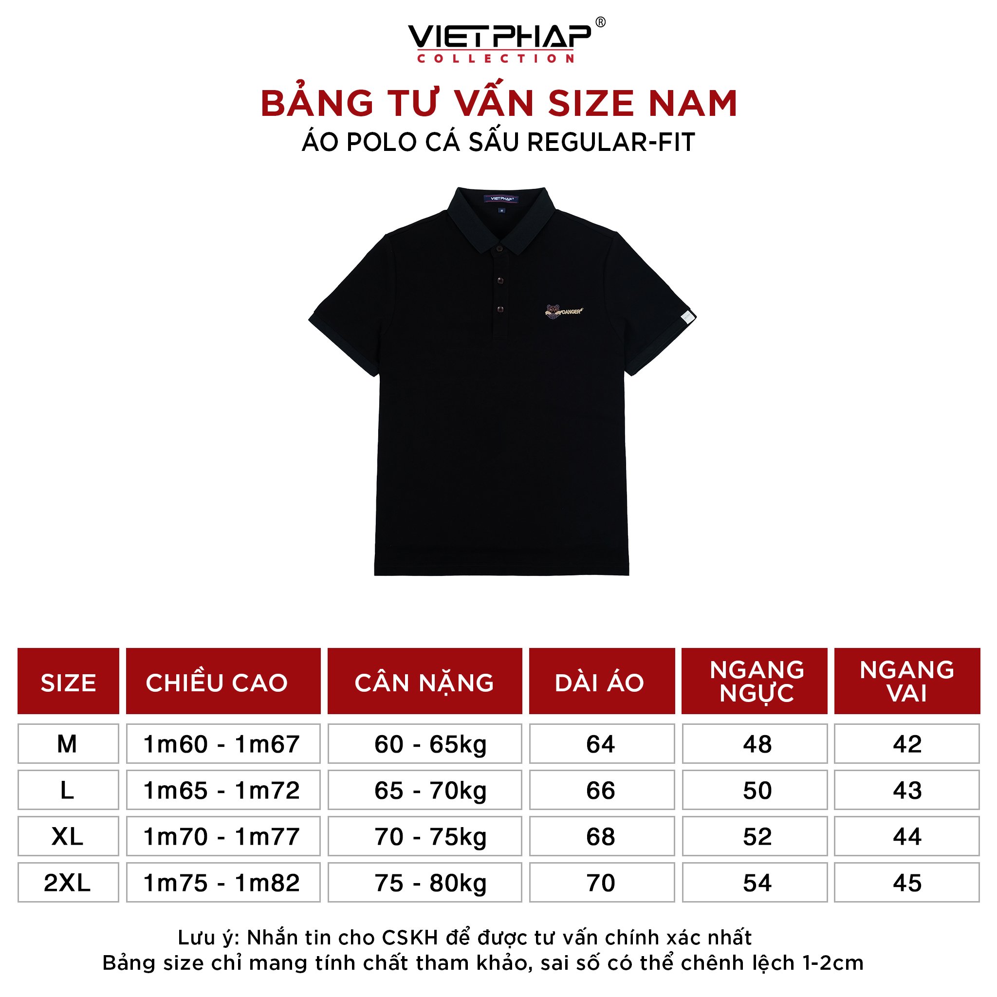 Áo Polo Nam VIỆT PHÁP Form Basic Chất liệu Cotton Pique co giãn thấm hút mồ hồi tốt 2A004