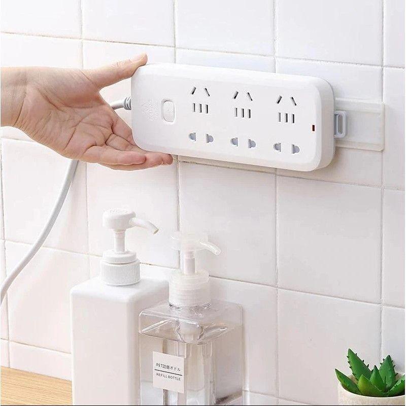 Miếng Dán Tường Treo Ổ Cắm Điện, Modem Wifi/ Giá Đỡ Treo Tường Cố Định Ổ Cắm Điện 88062