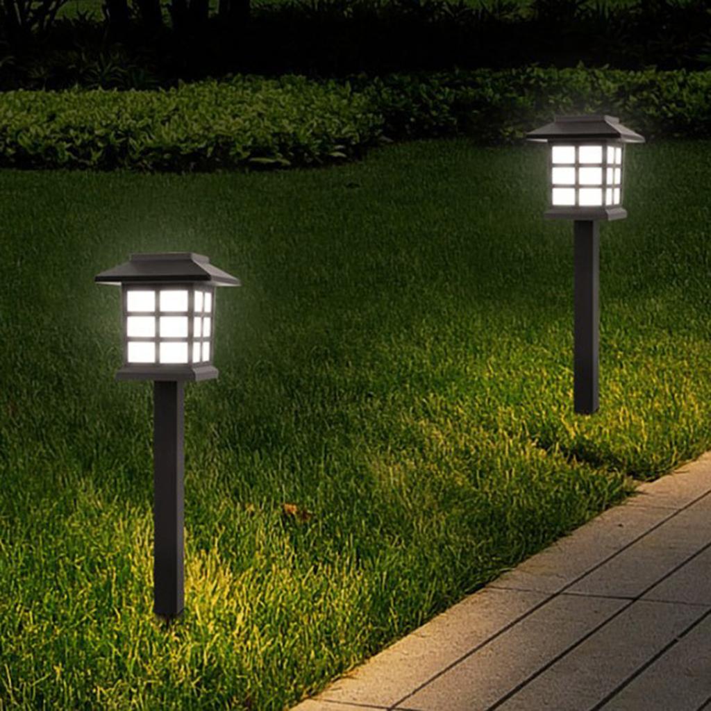 2PC Solar Garden Lights Outdoor Landscape Pathway Lights for Walkway Patio White
