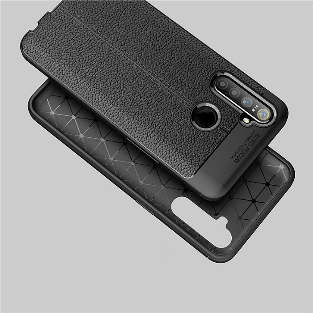 Ốp lưng silicon dẻo giả da Auto Focus cao cấp dành cho OPPO Realme 5s - Hàng chính hãng