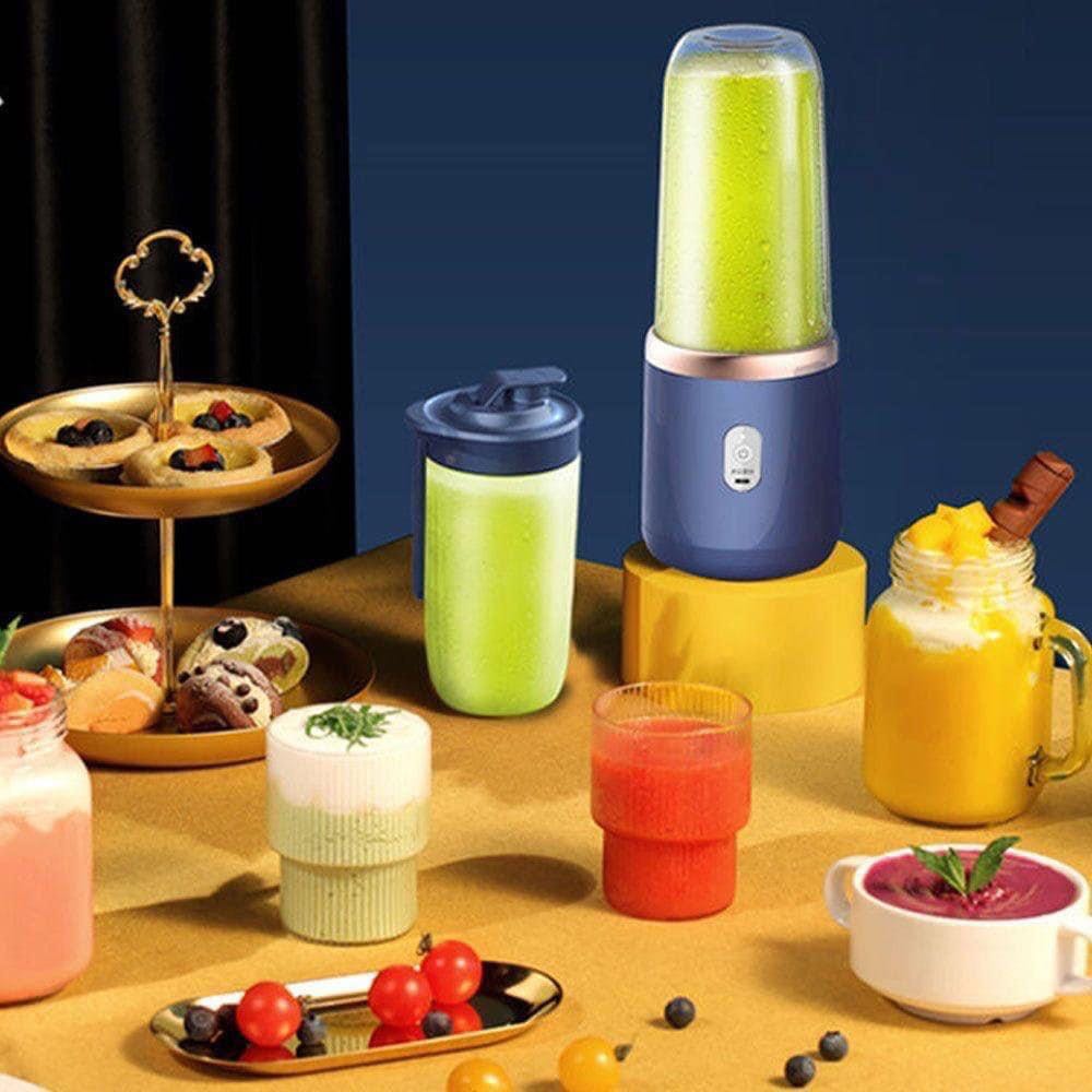 XAY SINH TỐ JUICING CUP 300ML CẦM TAY 6 LƯỠI SỬ DỤNG PIN  SẠC CỔNG USB SIÊU TIỆN ( TẶNG KÈM NẮP CỐC)