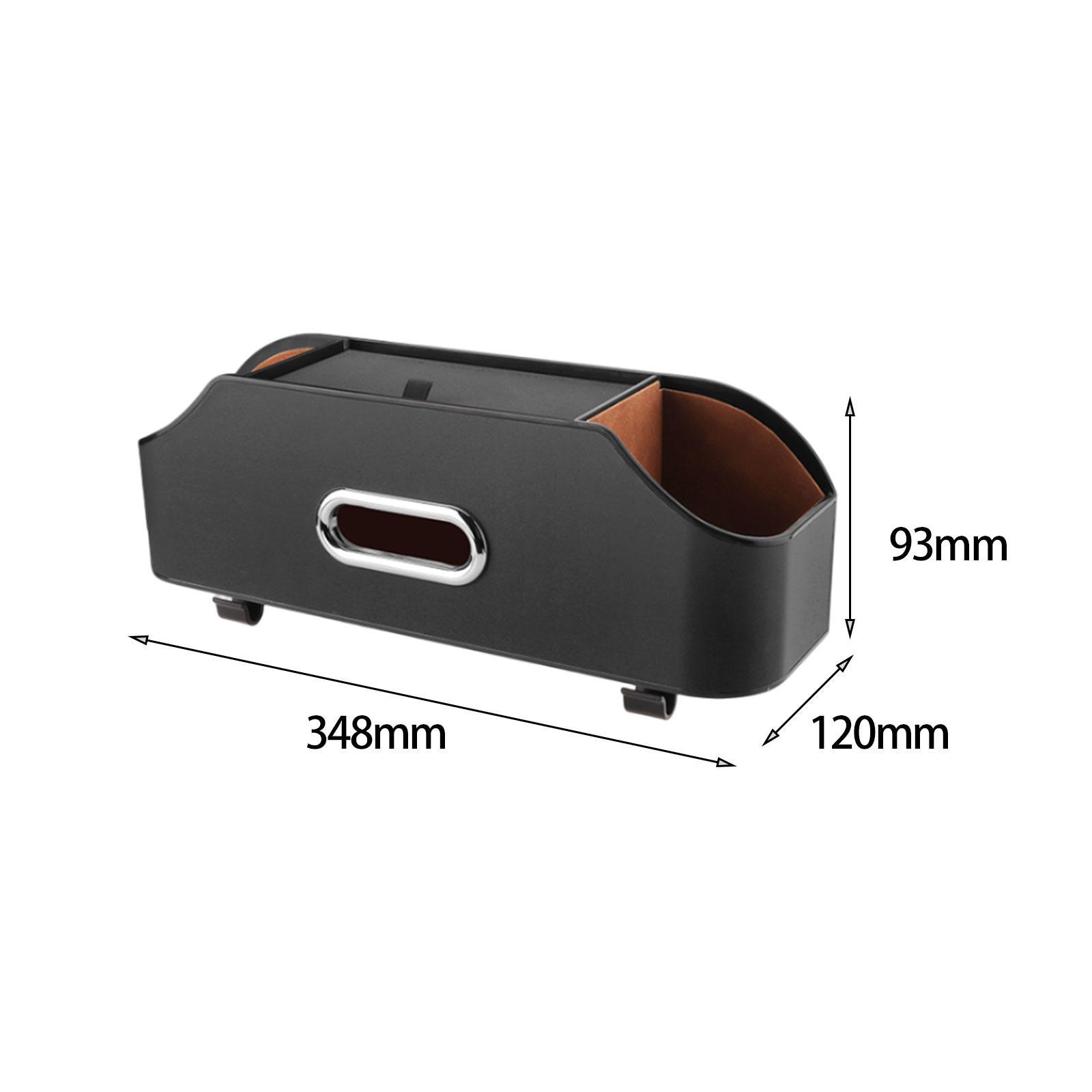 Car Seat Back Organizer Tissue Holder with Hooks Hanger Backseat Storage Box