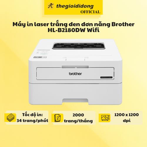 Máy in laser trắng đen đơn năng Brother HL-B2180DW Wifi - Hàng Chính Hãng