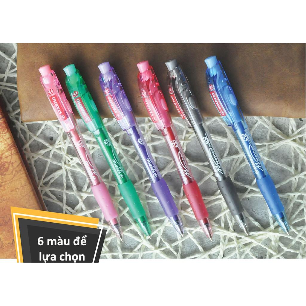 Bộ 6 bút bi bấm STABILO Marathon 318 F xanh, đỏ, đen, tím, hồng, xanh lá (BP318F-C6)