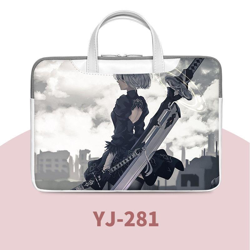 Hoạt Hình Dễ Thương Laptop Túi Chống Nước Máy Tính 13 14 15 15.6 16.1 Inch PU Laptop Đeo Vai Túi Xách Cho Macbook dell/HP/Lenovo