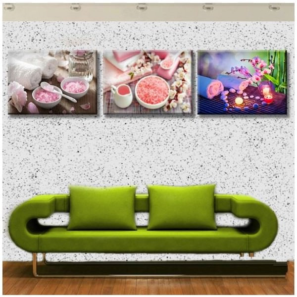 Bộ 3 Tranh Ép Gỗ MDF Trang Trí Phòng Spa Đẹp Và Độc Đáo W046