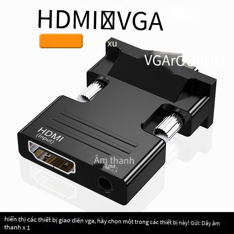 Bộ chuyển đổi bộ chuyển đổi HDMI nữ sang VGA nam phong cách mới nhất với máy chiếu âm thanh HD màn hình máy tính set-top box hdmi