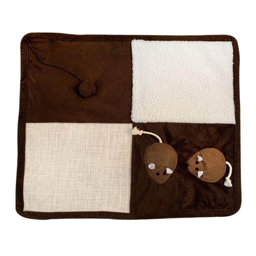 Pet Cat Kitten Scratching Mat Pad For Small Medium Large Cat Square