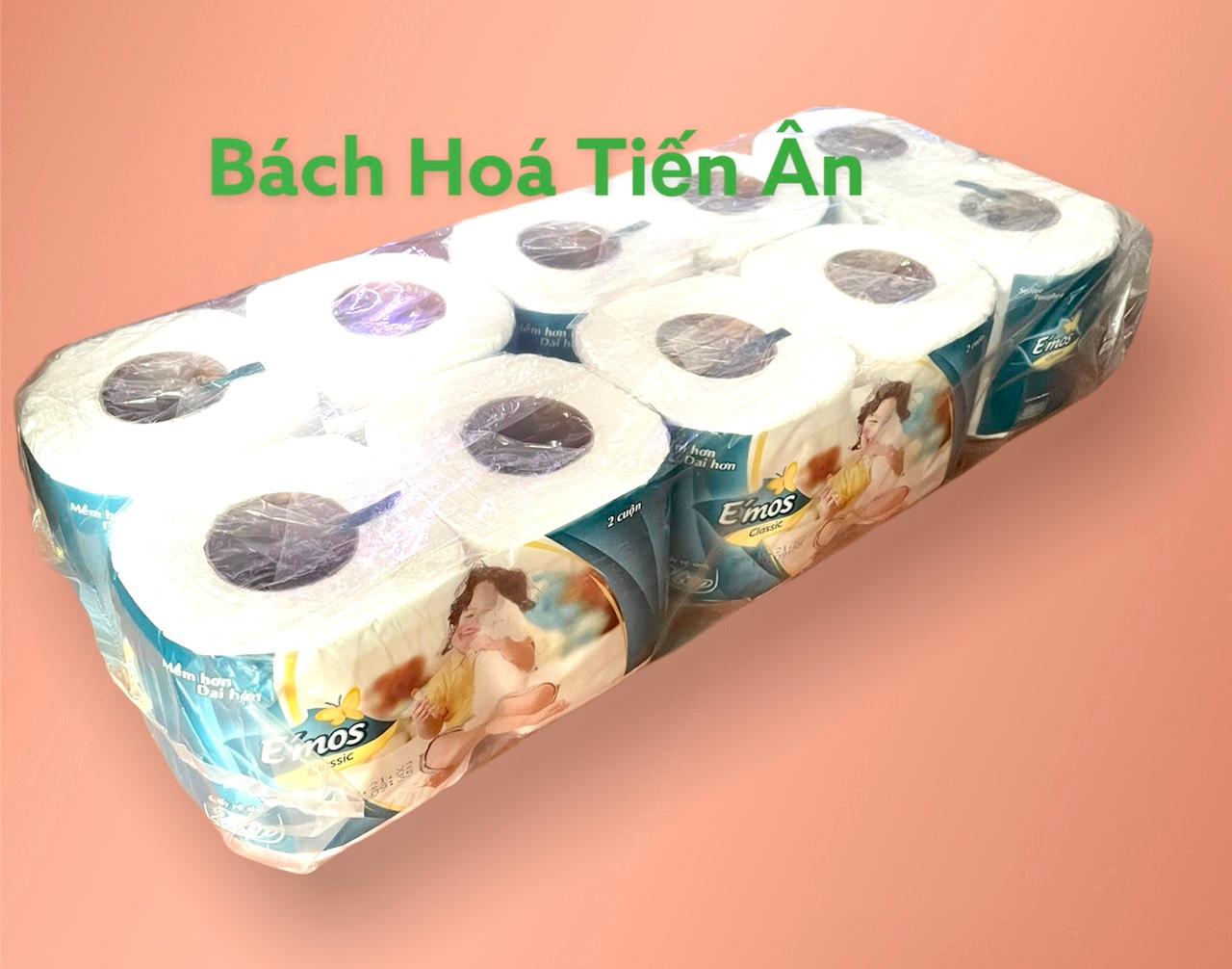 Lốc 10 Cuộn giấy vệ sinh E'mos Classic 2 lớp