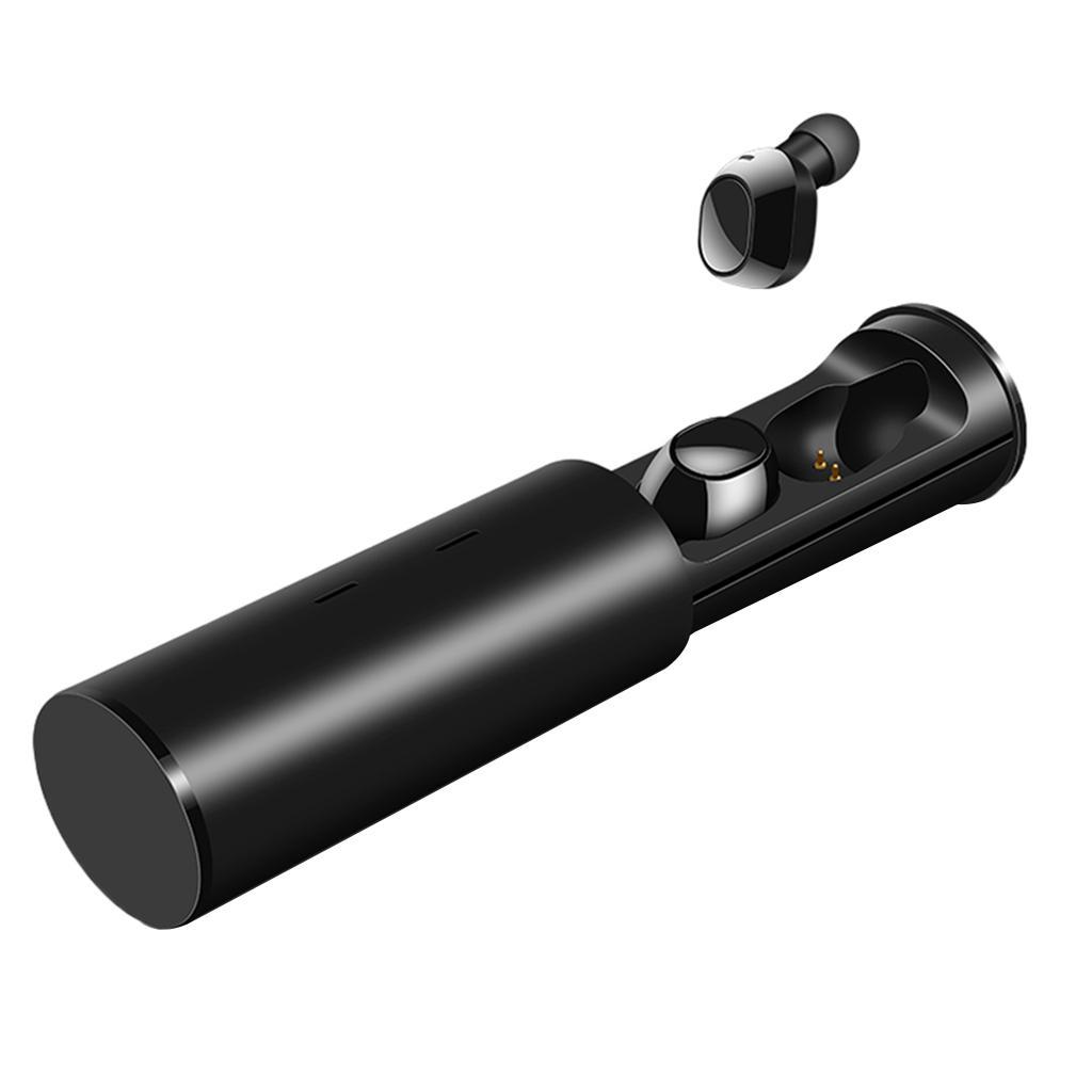 Dual Bluetooth 5.0 HiFi Sports Headset with Charging Case Black