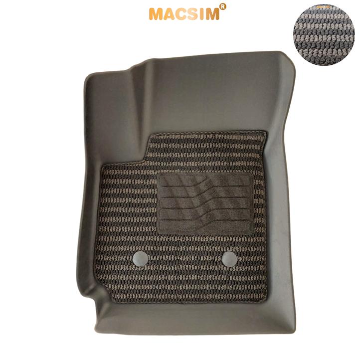 Thảm Lót Sàn 2 Lớp TPE Macsim Hyundai I10 2015-2021 Chuẩn Form, Bền, Không Mùi (sd3 xám đen ct)