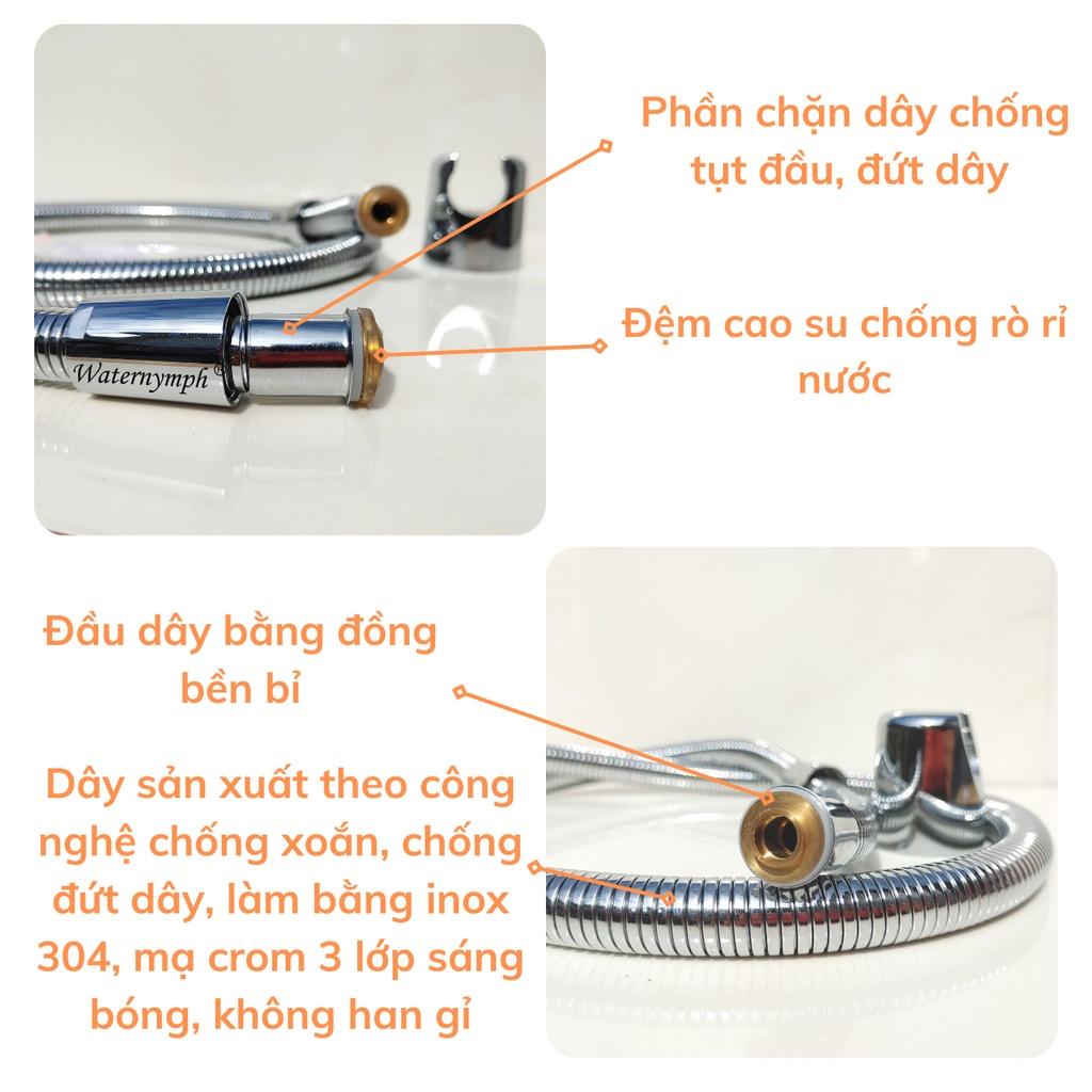 Dây sen, dây vòi xịt vệ sinh Waternymph chống xoắn, chống đứt, chống nổ dây, chịu được áp suất cao