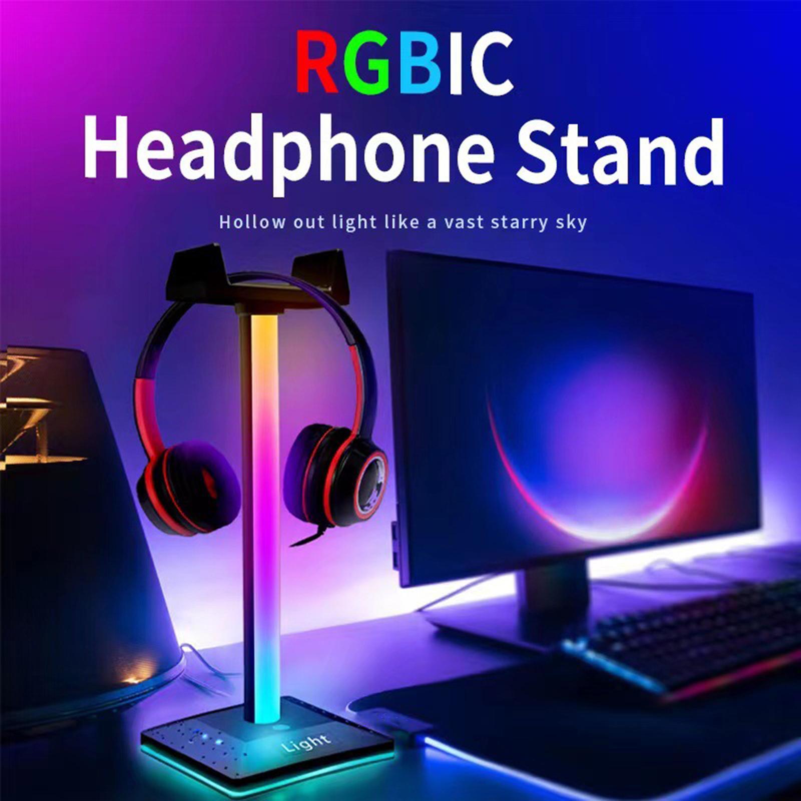 RGB Gaming Headphone Stand Headphone Holder for Gamers PC Gaming Accessories