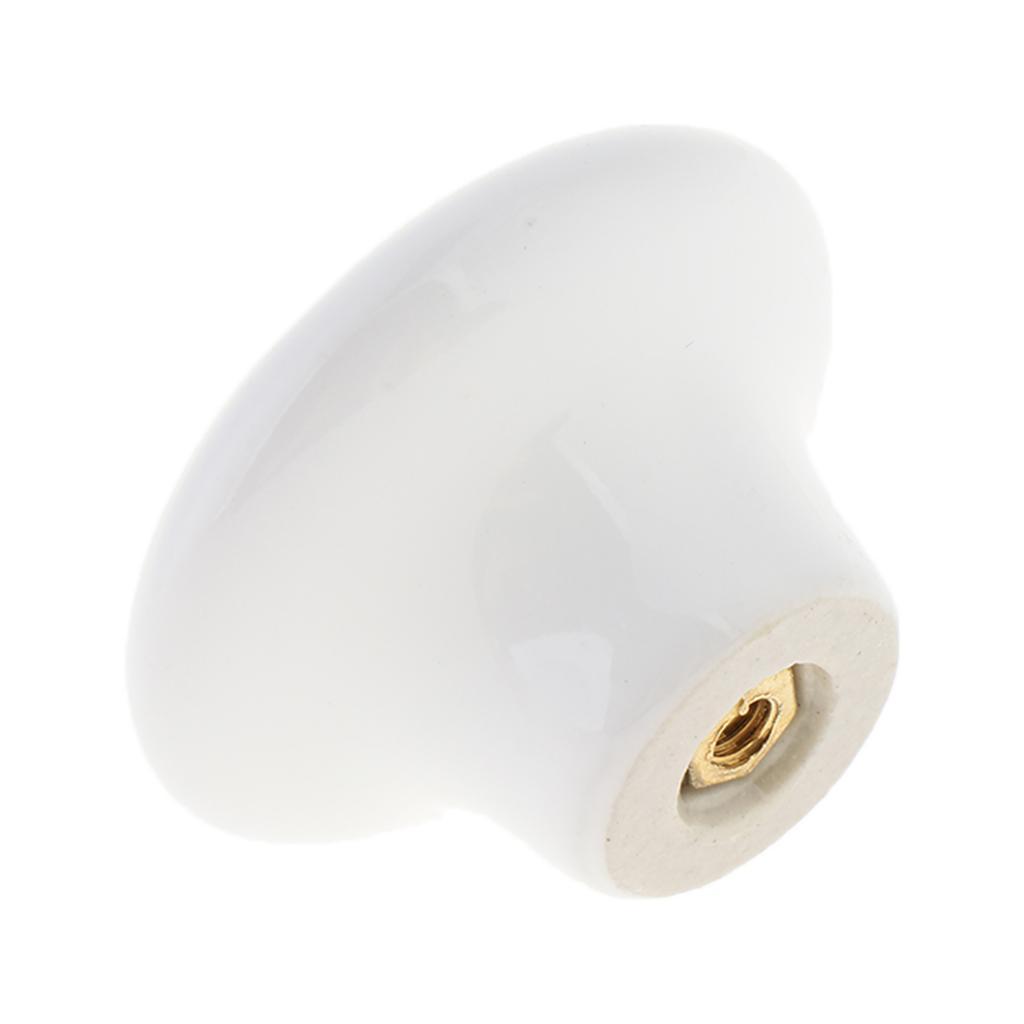Porcelain Knob Furniture Kitchen Cabinet Round Drawer Pull Knobs