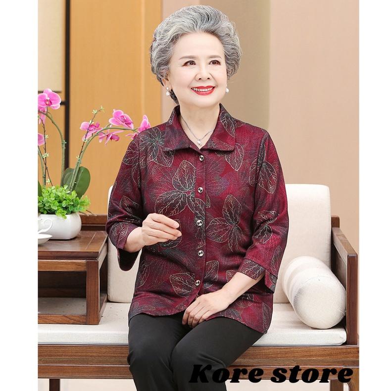 ÁO SƠ MI NGƯỜI GIÀ cao cấp co giãn, hàng sẵn,la bàng, A458