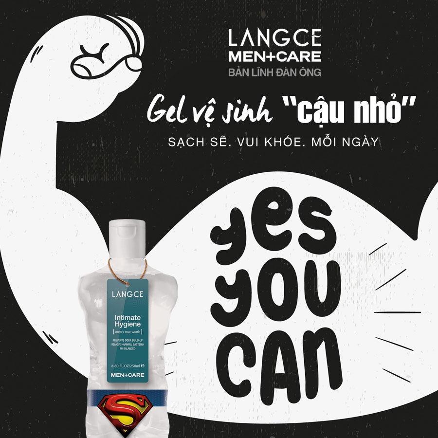 GEL VỆ SINH VÙNG KÍN CHO NAM 250ml LANGCE