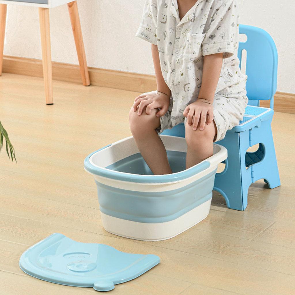 Folding Foot Basin with Pebble Massage Feet Soaker Massage Tubfoot Care