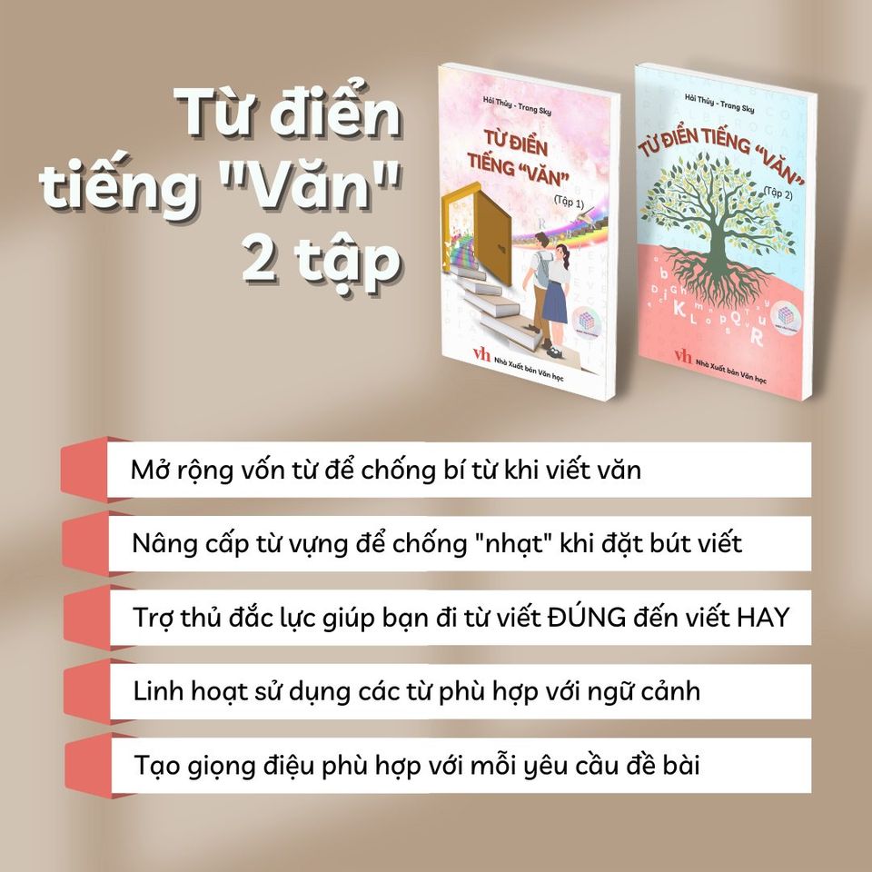 Combo Sách &quot;Từ Điển&quot; Tiếng Văn - Rubik Văn Chương (Tập 1+2)