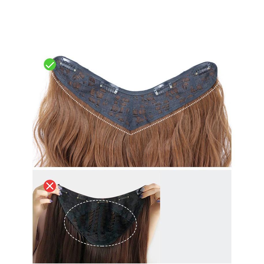 Tóc kẹp V thẳng dài 45cm