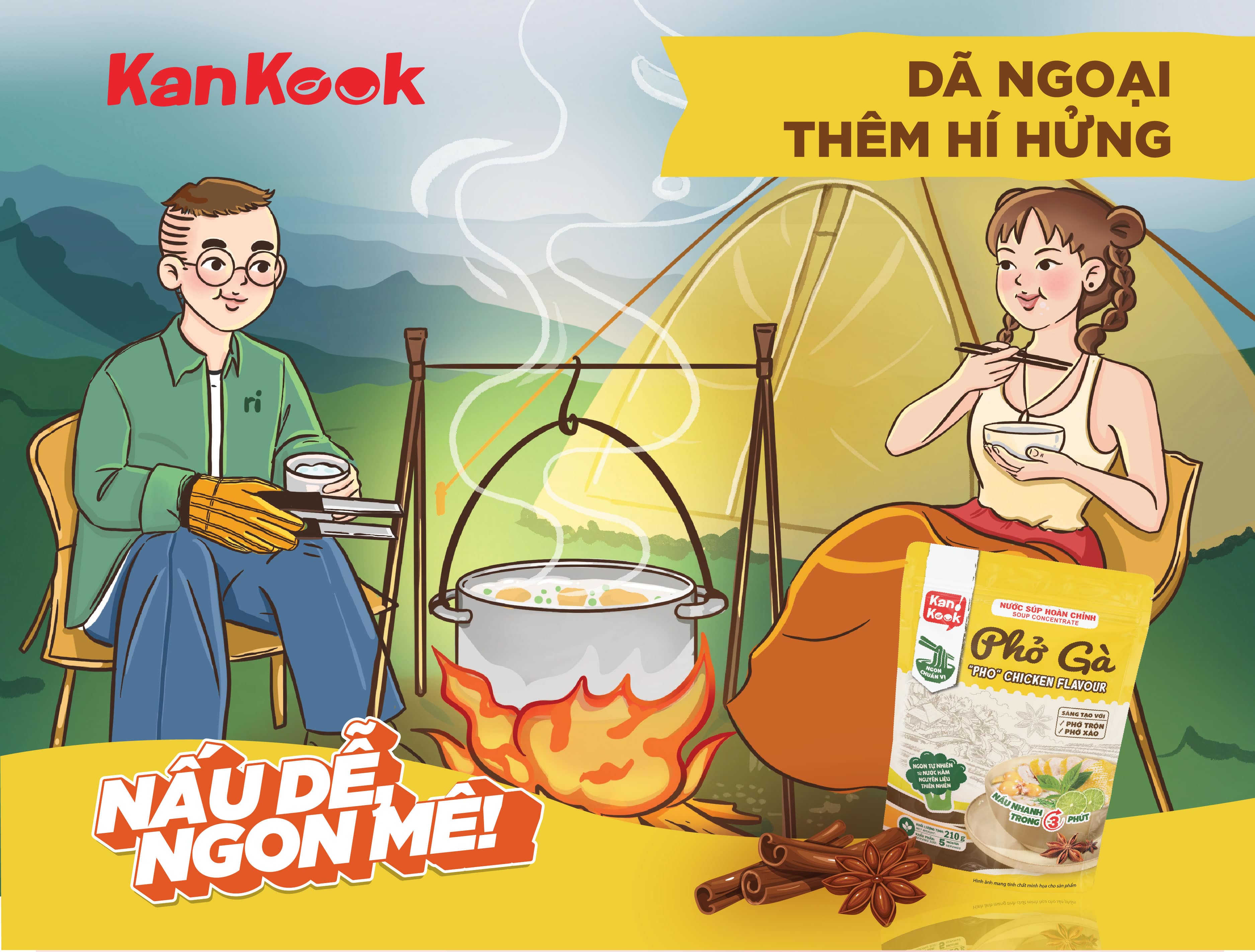 Nước Cốt Cô Đặc Vị Phở Gà KanKook Gói 210g Nấu/Trộn Ăn Liền Gia Vị Hoàn Chỉnh Chuẩn Vị Phở Sài Gòn