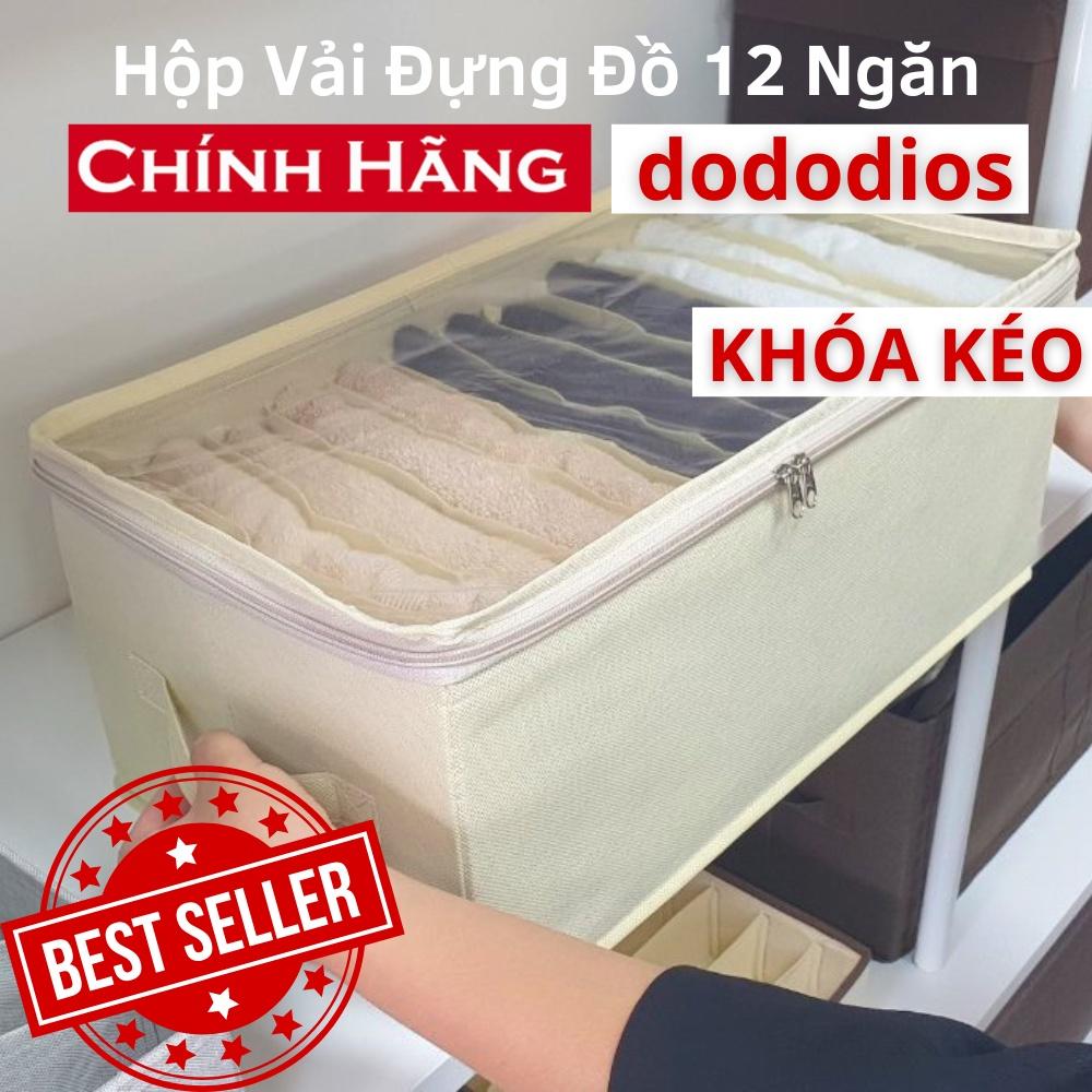 Hộp vải đựng quần áo chia ngăn dododios chất liệu vải không dệt giỏ đựng quần áo