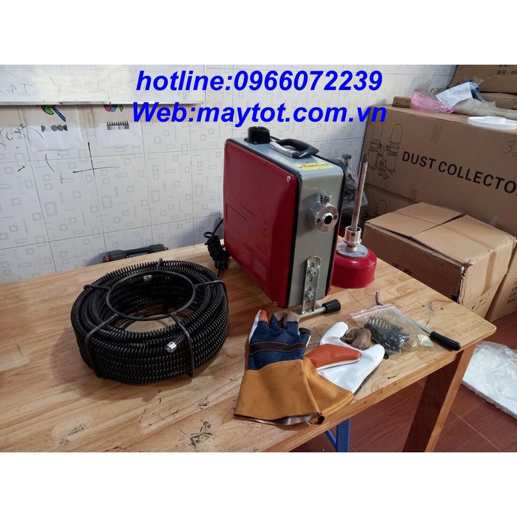 Máy Thông Tắc Cống GQ150 - 2200w(1 máy,1 dây phi 8 dài 5m,1 dây phi 16 dài 14m,phi 22 dài 14m,2 bộ 6 đầu thông)