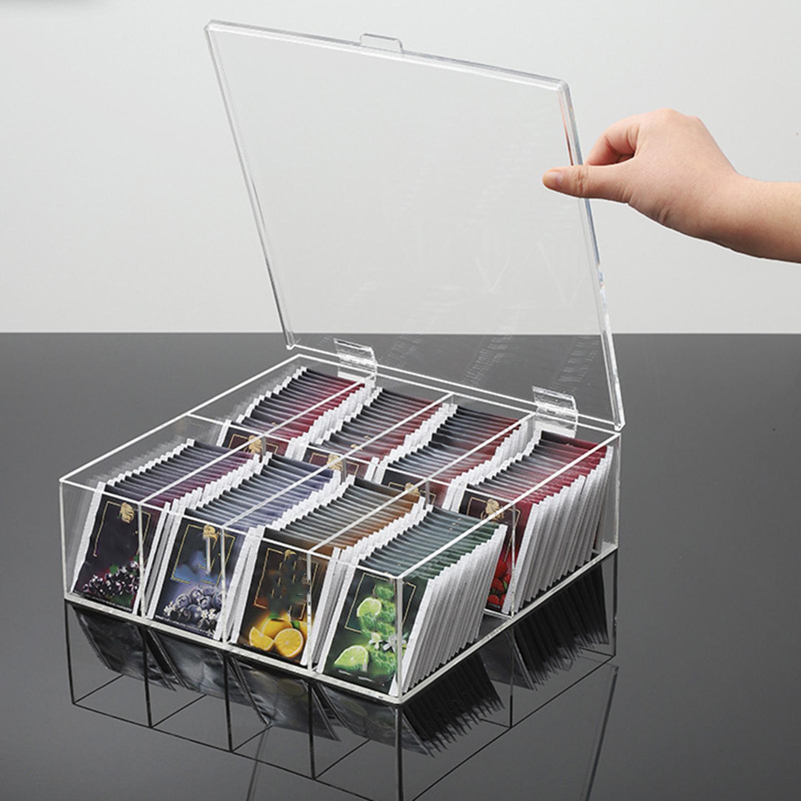 Organizer 8 Compartments Storage Bin Box Display Case for Pantry