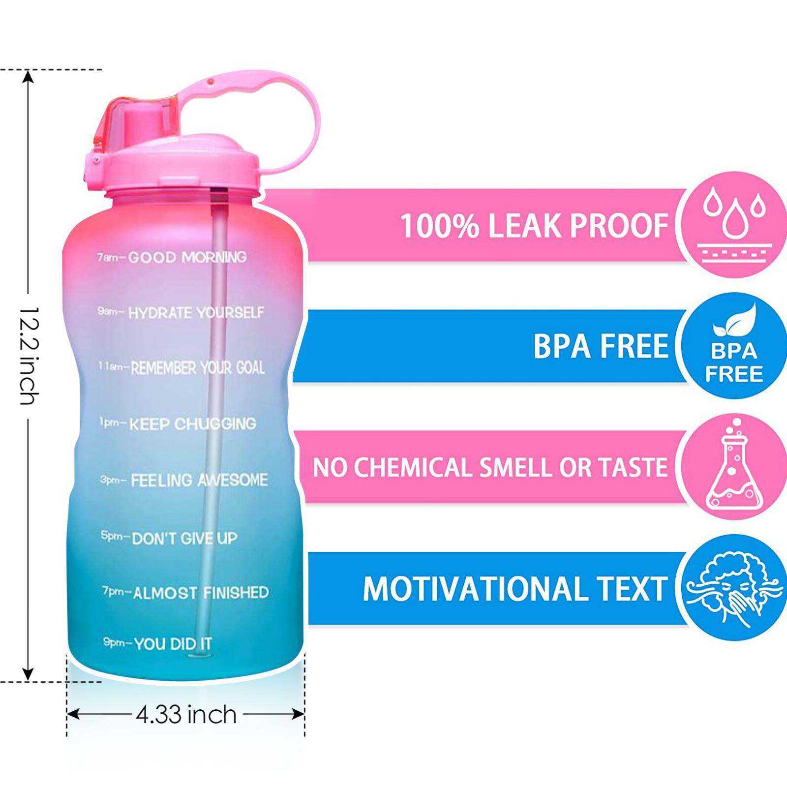 2.2 Litre Motivational Water Bottle Sports Drinking Bottle for Fitness Birthday Gifts