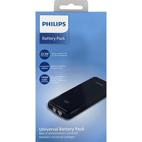 Sạc dự phòng Philips Universal PD22.5W 10.000mAh DLP9026 - Hàng chính hãng