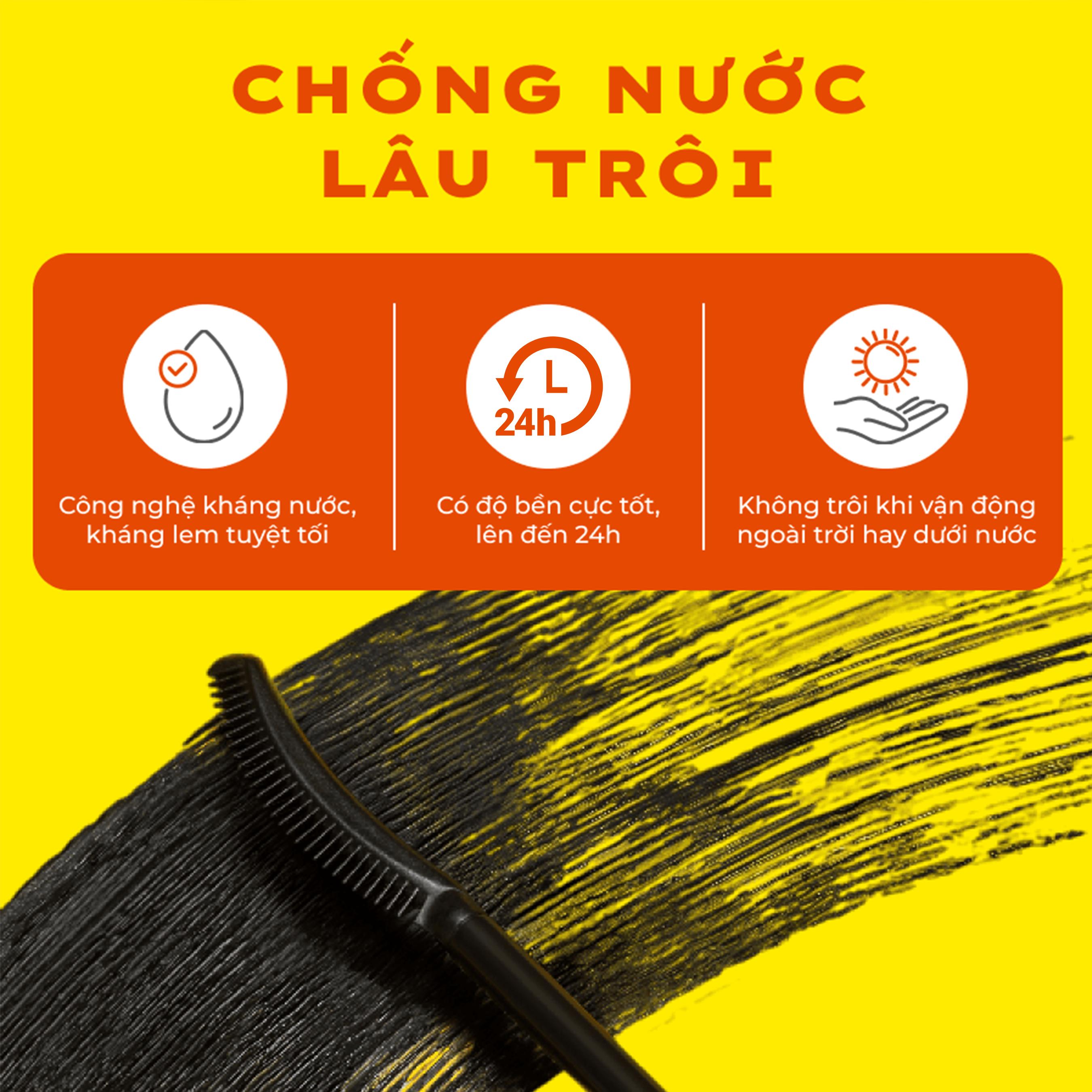 Combo Chuốt mi tơi dài lâu trôi Lemonade Soaring Mascara &amp; Kẹp mi cong lâu Lemonade Curler