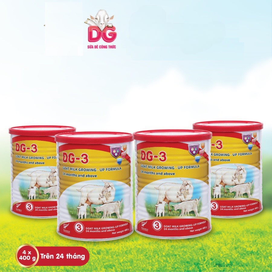 Combo 05 lon Sữa Dê DG-3 400g Tặng 1 hộp đồ chơi lắp ráp