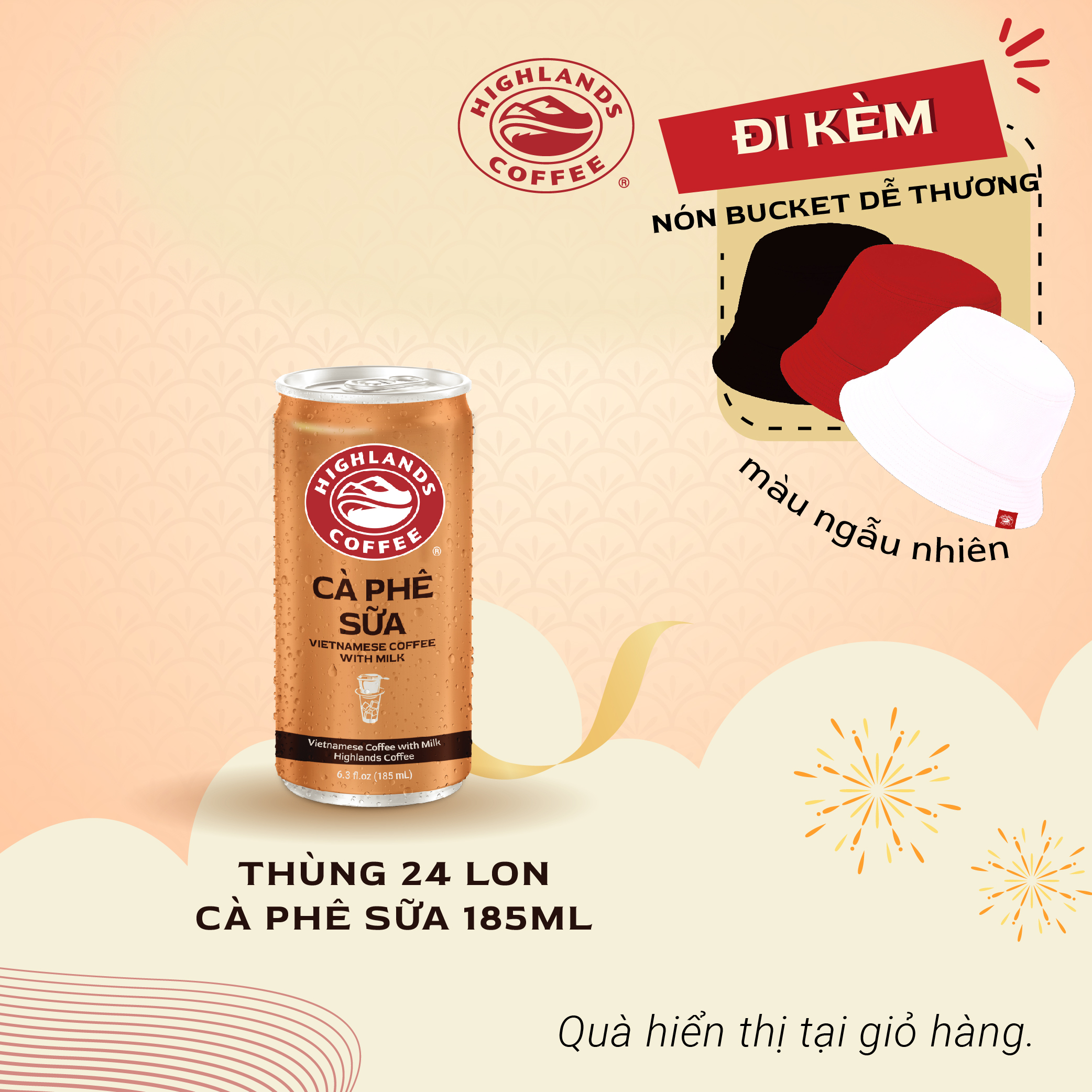 Thùng 24 Lon Cà Phê Sữa Highlands Coffee