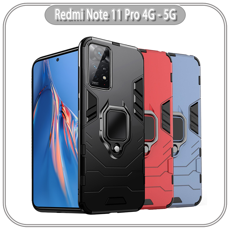 Ốp lưng cho Xiaomi Redmi Note 11 Pro 4G - 5G (quốc tế) iRON MAN IRING Nhựa PC cứng viền dẻo chống sốc