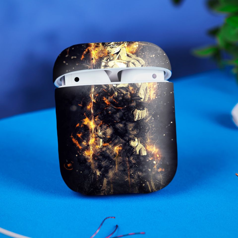 Miếng dán skin chống bẩn cho tai nghe AirPods in hình Dragon Ball - Goku Super Saiyan 3 - 7vnr79 (bản không dây 1 và 2)