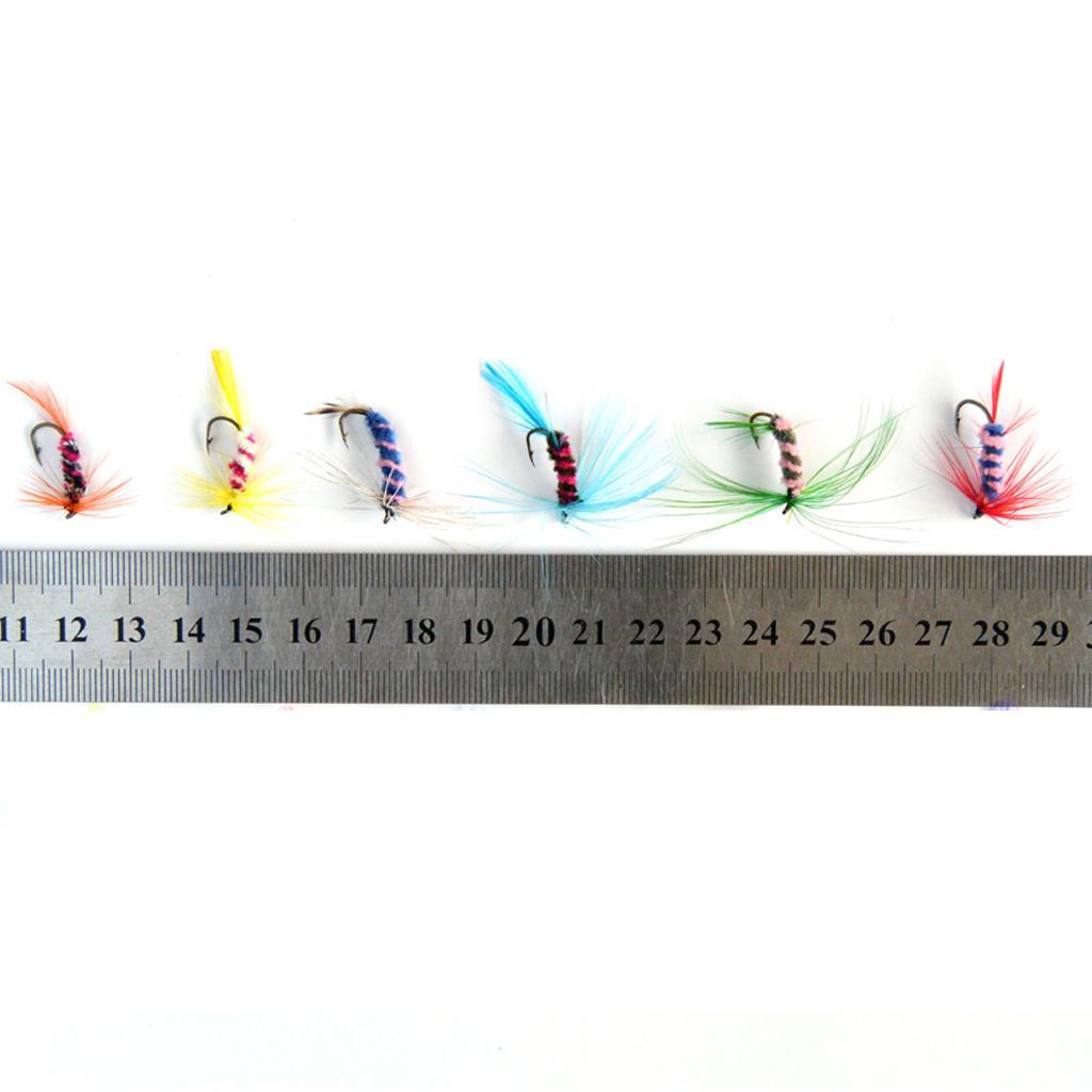 24pcs Fly Fishing Flies Kit Fishing Flies Wet Flies Assortment + Fly Box for Bass Salmon Trout Fish