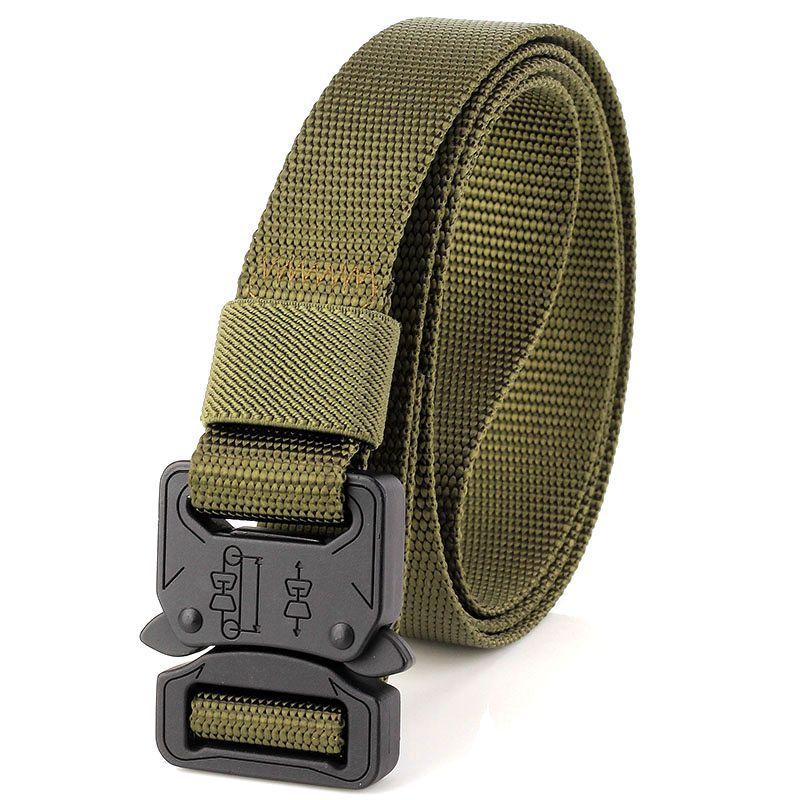 Chiến Thuật Quân Đội Dây Quân Kim Loại Lắp Khóa Vải Jean Dây Lưng Nam Dây Nhiệm Vụ Gear Nylon SWAT Chiến Đấu Rộng 2.5CM