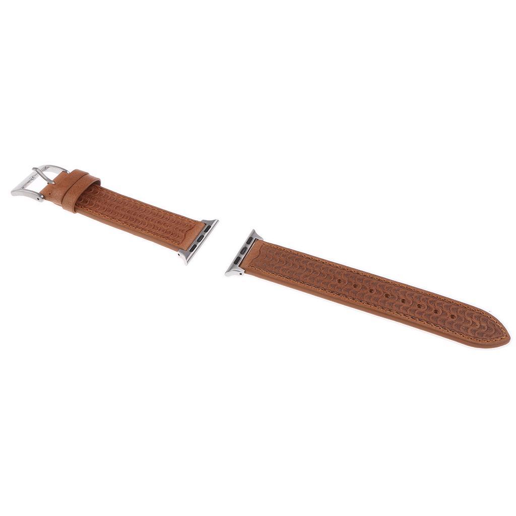 Leather Wrist  Strap Belt w/ Buckle for   Watch