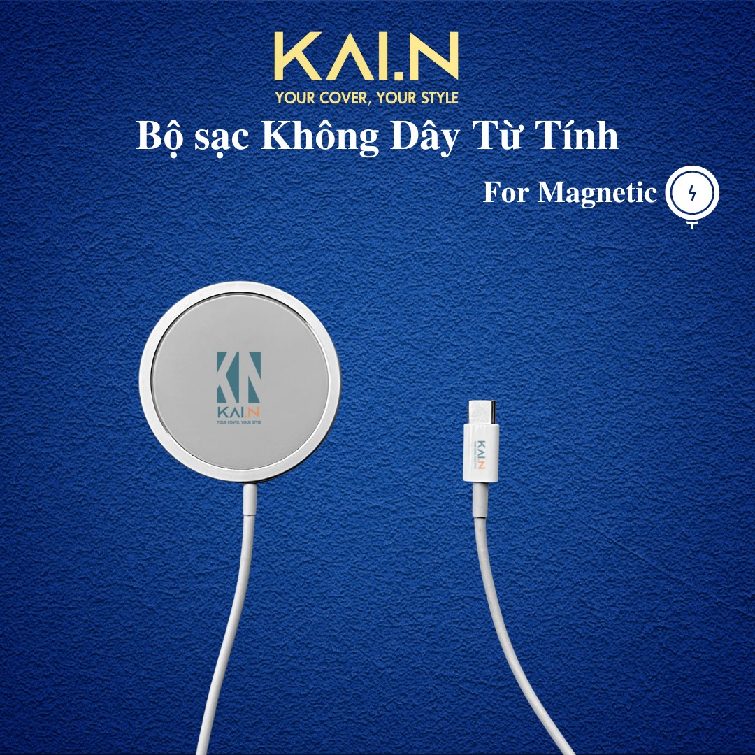 Dock sạc không dây Kai Magnetic Wireless Charger dùng cho iPhone 14/ 13/ 12 Series - Hàng chính hãng