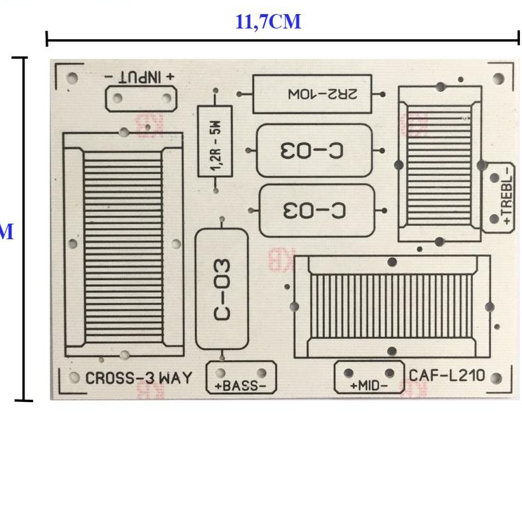 MẠCH IN PHÂN TẦN 1 BASS 1 TREBLE 1 MID - 1 BOARD