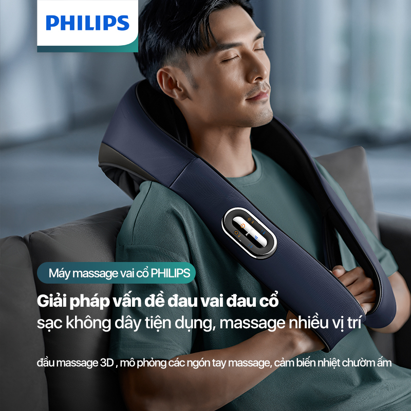 Đai choàng masage cổ vai gáy Philips PPM3521 - Hàng nhập khẩu